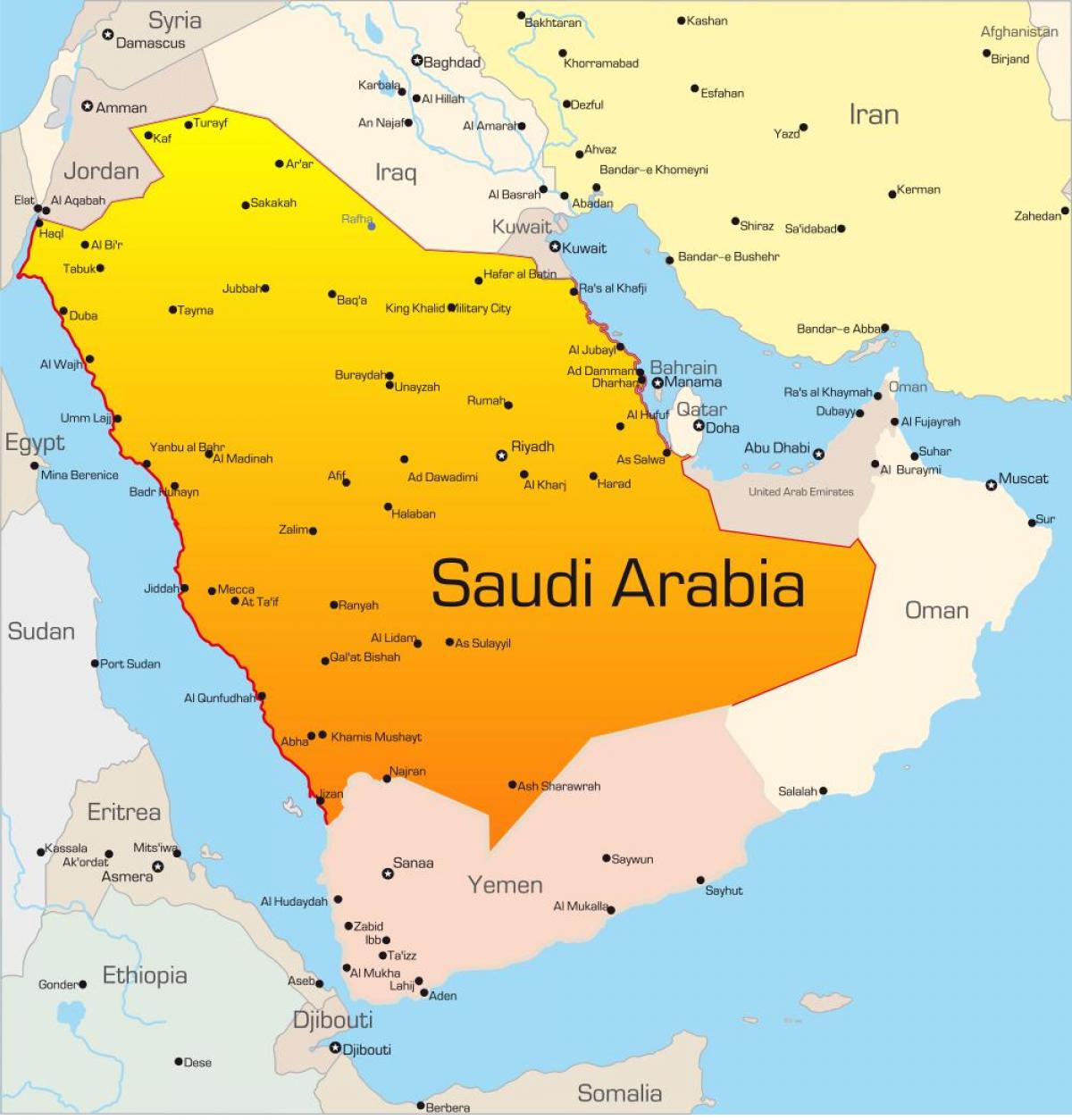 Mekë arabia saudite hartë